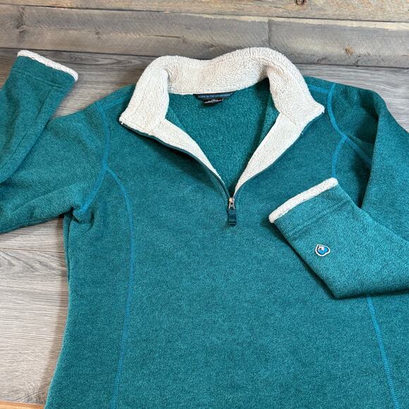 Kuhl Alaska Sweater Size L 1/4 Zip Knit Pullover Sherpa Outdoor Trail Gorpcore - Picture 8 of 16